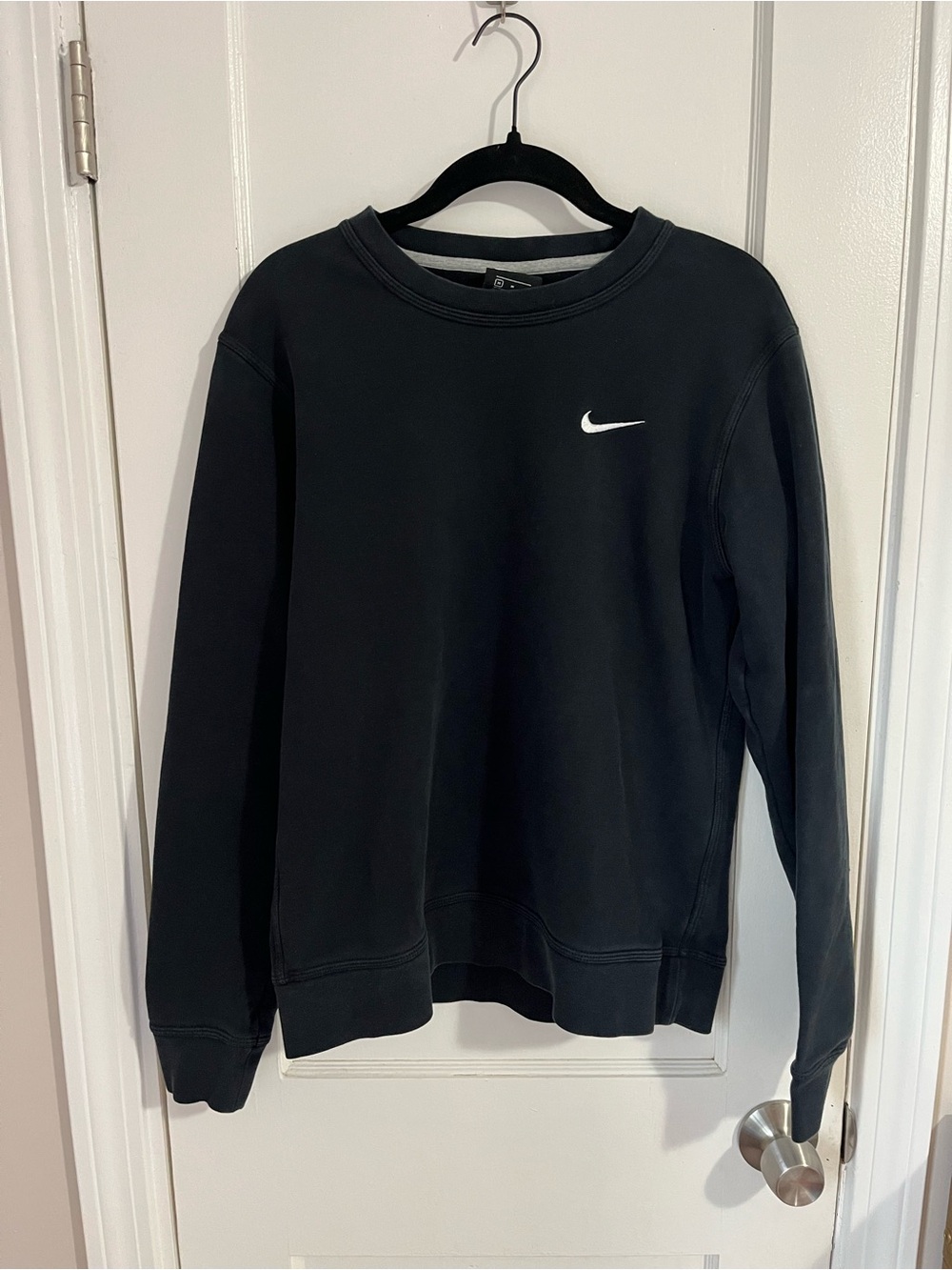 Nike Black Crewneck Sweatshirt with White Swoosh